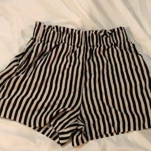 Black and white shorts